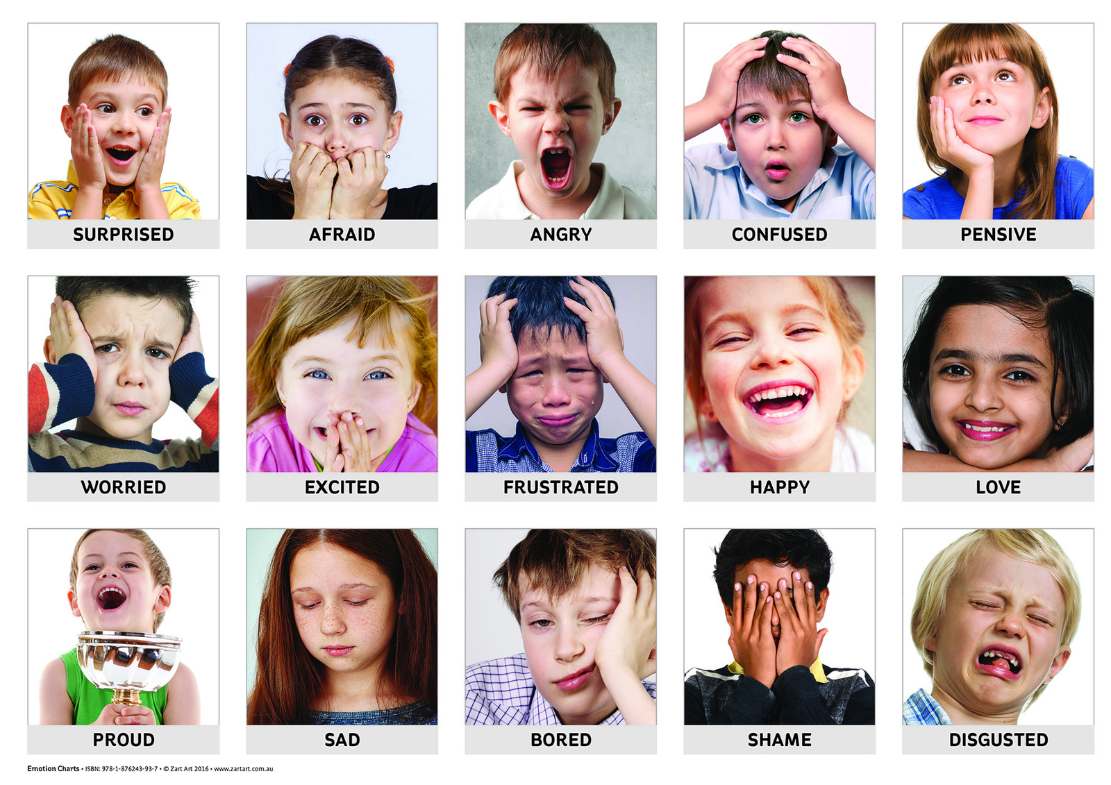 Emotions Art Language Chart Pack For Young Children