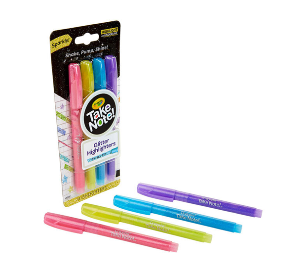  HANKU Glitter Highlighters Pens 10 Pack Chisel Tip