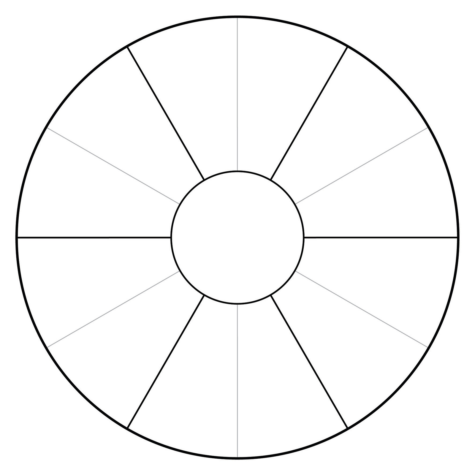 Colour Wheel Template For Primary School And Secondary School Art Students