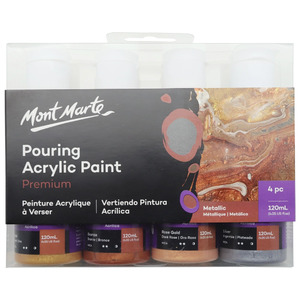 Mont Marte Premium Pouring Acrylic Paint 120ml - Metallic