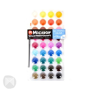 Micador Stylist Watercolour Paint Palette 36 Colours