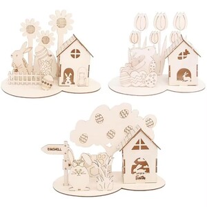 Speedy Wooden 3D Easter Cottages (Kit)