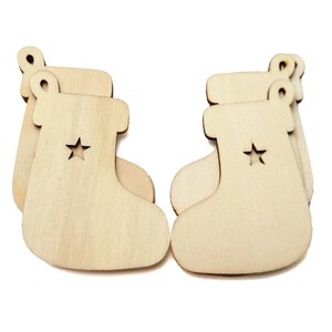 Speedy Wooden Christmas Shapes - Stocking with Star Cut-Out