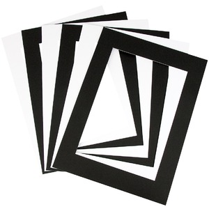 Zart Pre-cut Mounts Black/White A5