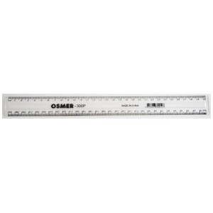 Osmer Clear Plastic Ruler 30cm