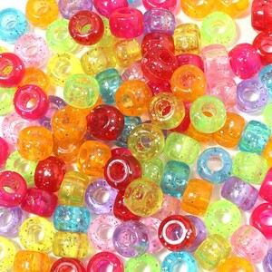 Speedy Plastic Pony Beads Glitter