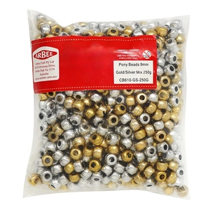 Arbee Pony Beads -Gold & Silver