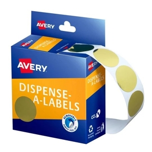 Avery Self Adhesive Dots 24mm Gold