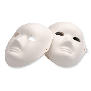 EC Papier Mache' Full Face Masks - 6's