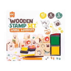 EC Wooden Stamp Set - "Animal Adventure"