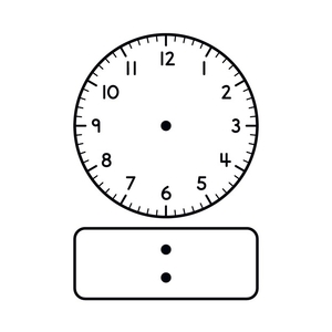 Australian Teaching Aids Learning Stamp - Analogue/Digital Clock