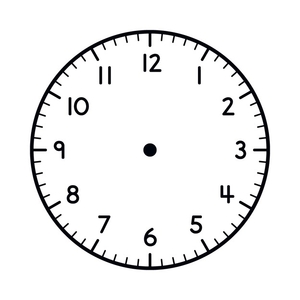 Australian Teaching Aids Learning Stamp - Analogue Clock 