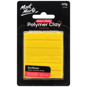 Mont Marte Signature Make n Bake Polymer Clay 60g - Sunflower