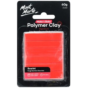 Mont Marte Signature Make n Bake Polymer Clay 60g - Scarlet