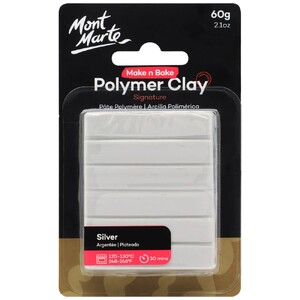 Mont Marte Signature Make n Bake Polymer Clay 60g - Silver