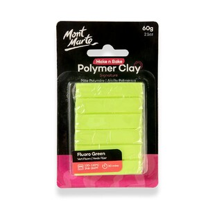 Mont Marte Signature Make n Bake Polymer Clay 60g - Fluoro Green