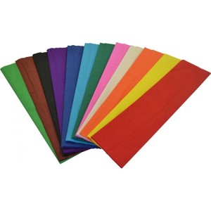 Rainbow Crepe Paper Assorted,  Fluoro & Metallic Colours