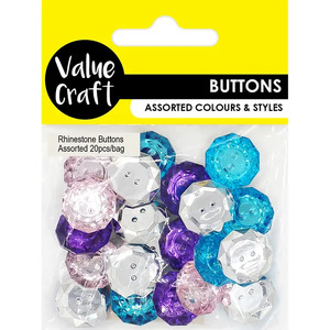 Value Craft Rhinestone Buttons