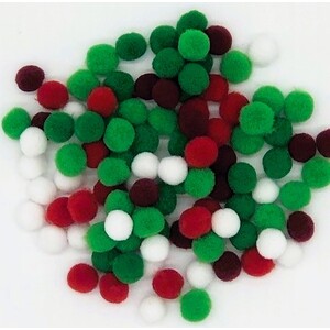 Speedy Pom Poms Christmas pkt of 100