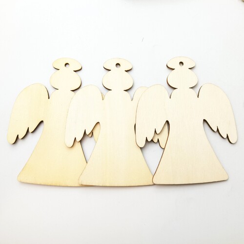 Speedy Wooden Christmas Shapes - Angels