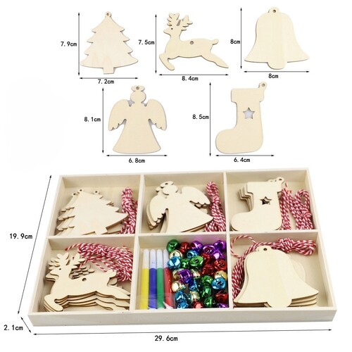 Speedy Wooden Christmas Shapes - Design 1