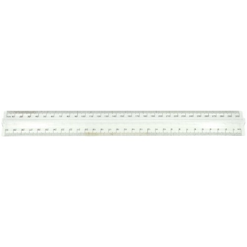 Osmer Clear Plastic Ruler - Finger Grip