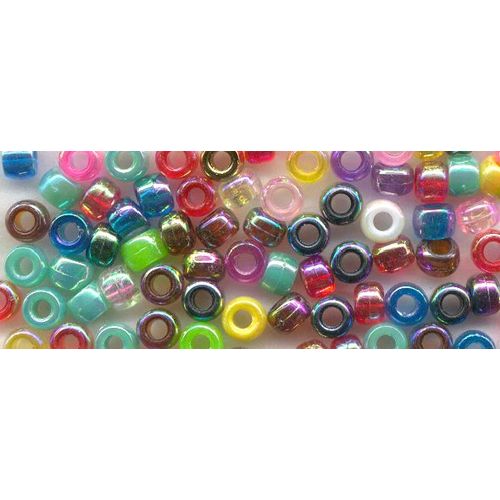 Arbee Plastic Pony Beads Shimmer  - 1,000 beads