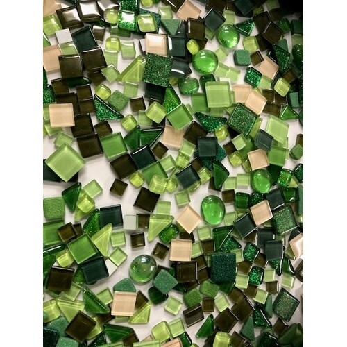 Glass Mosaic Tiles 1kg Forest