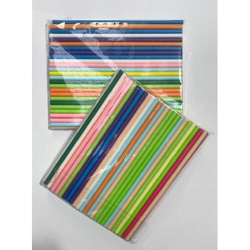 Paper Straws Regular Assorted Colours