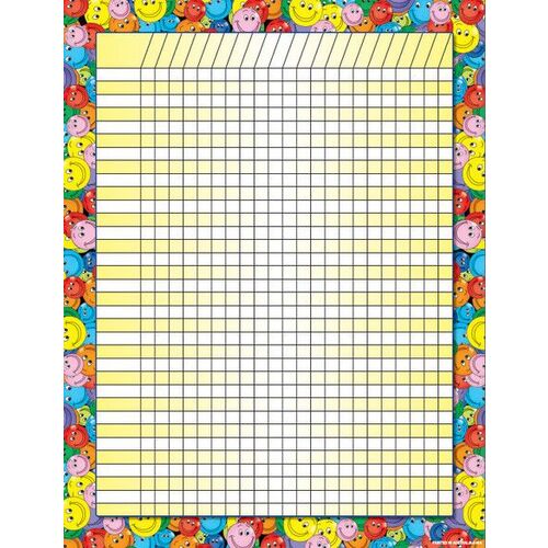 Australian Teaching Aids Incentive Chart Smiley Faces