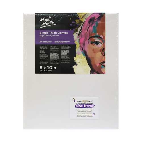 Mont Marte Single Thick  Premium Stretched Canvas -  20.3 x 25.4cm (8 x 10in)