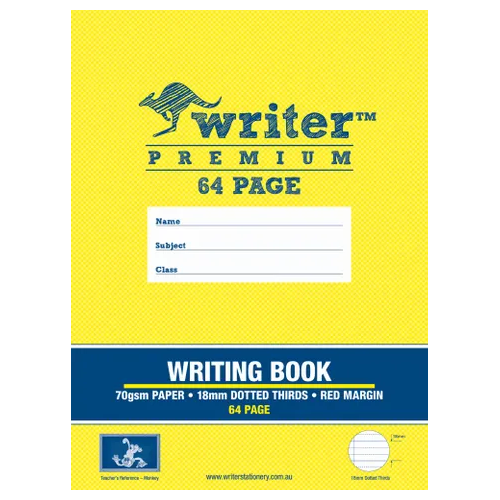 Writer Premium Writing Book 18mm Dotted Thirds Monkey