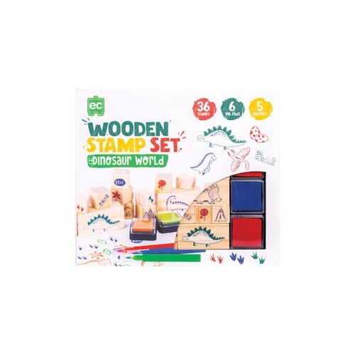 EC Wooden Stamp Set - Dinosaur World