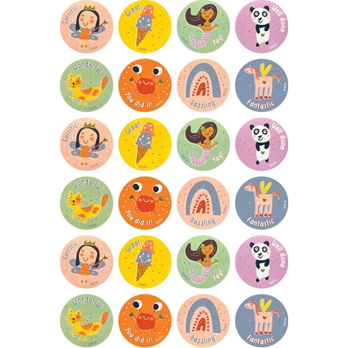 Australian Teaching Aids Merit Stickers Kids Drawn (Girl)