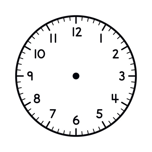 Australian Teaching Aids Learning Stamp - Analogue Clock 