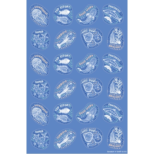 Australian Teaching Aids Scented Merit Stickers - Wonderlands (Sea)