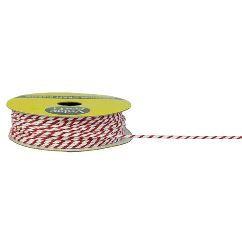 Value Craft Bakers Twine Christmas Red & White Stripe