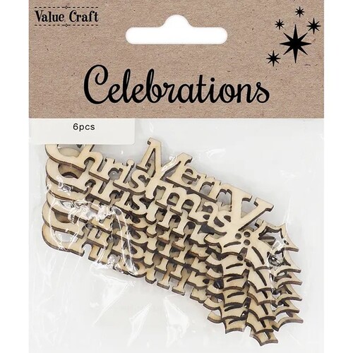 Value Craft Wood Mini Merry Xmas